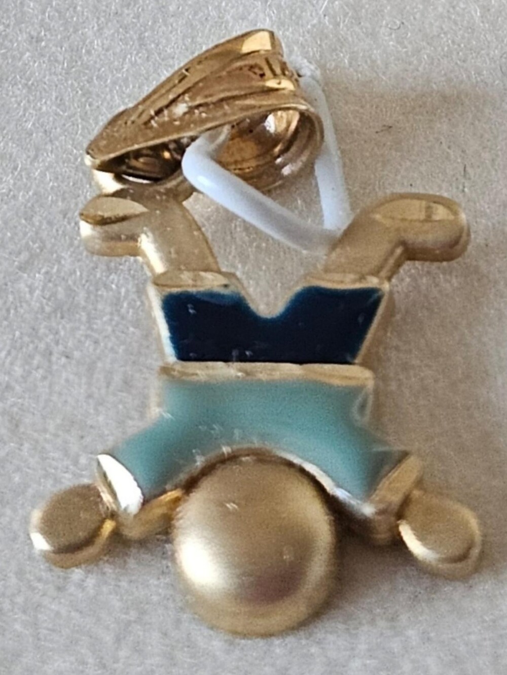 14k Gold & Enamel Little Boy Charm Pendant for Necklace New in Box